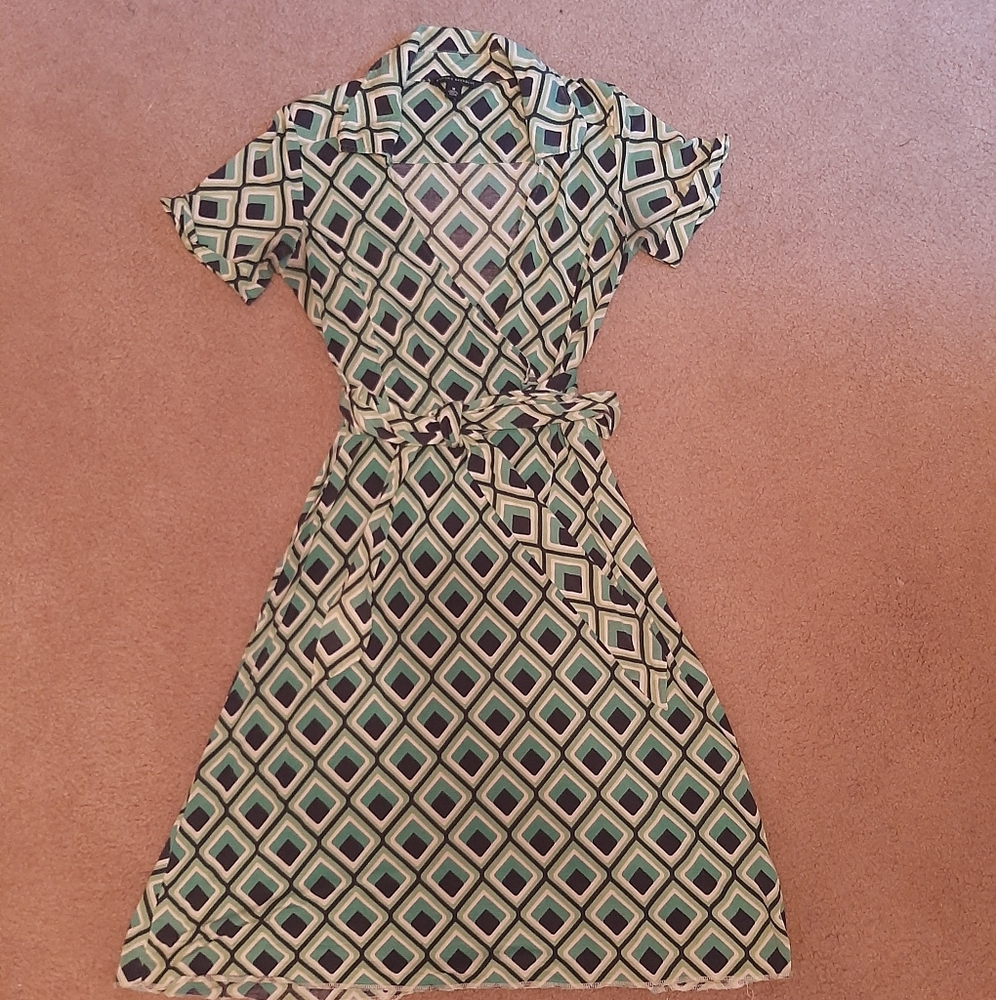 Vintage Banana Republic Silk/Cotton Wrap Dress M